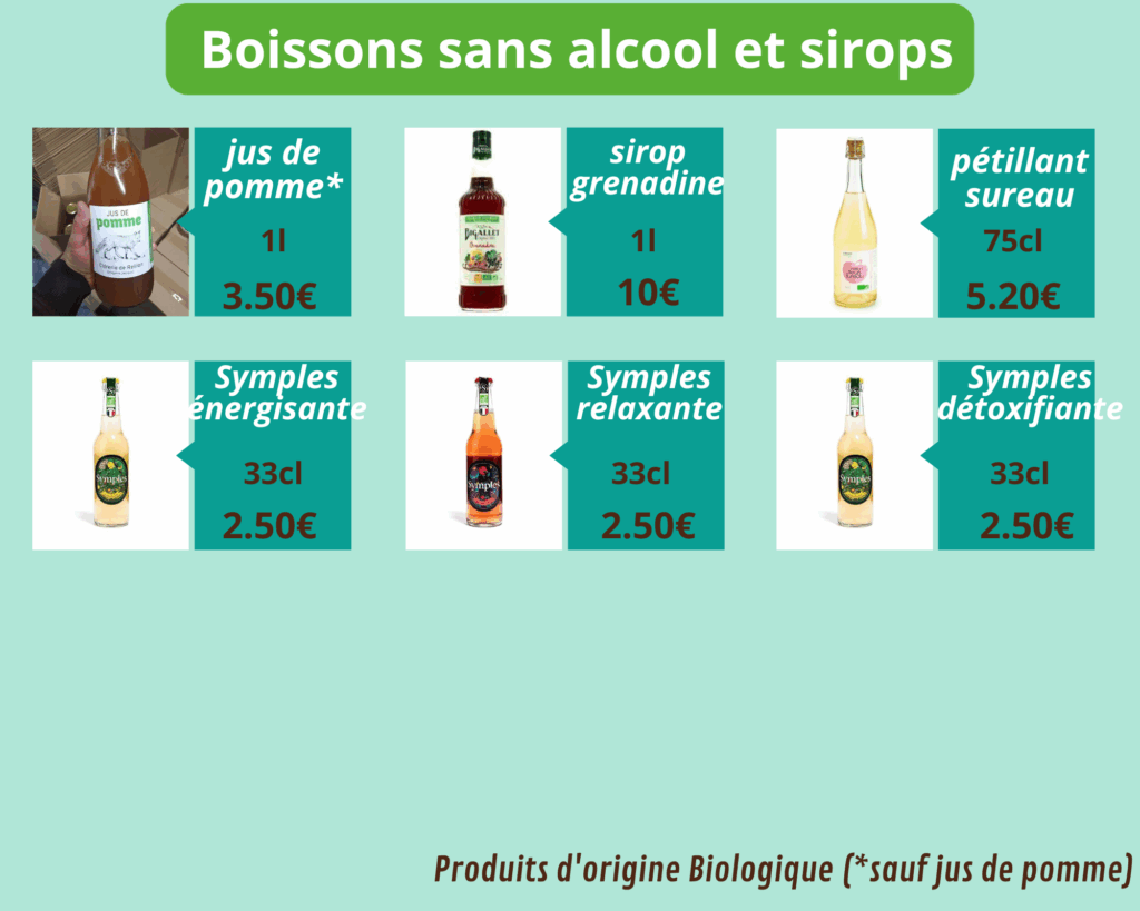 boissons sans alcool