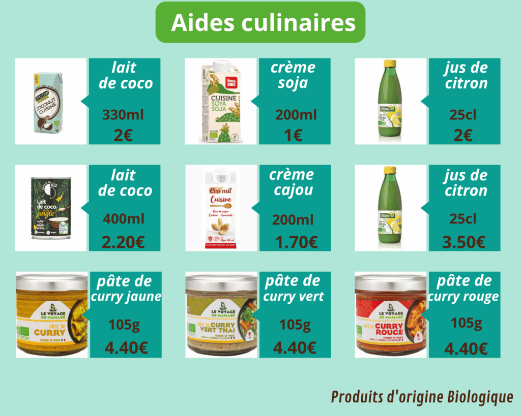 aides culinaires
