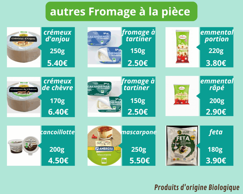 fromages à la pièce