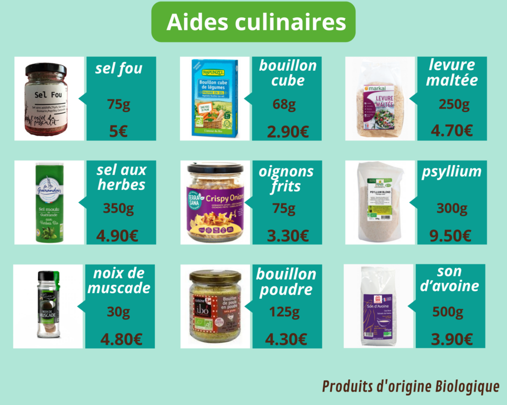 aides culinaires