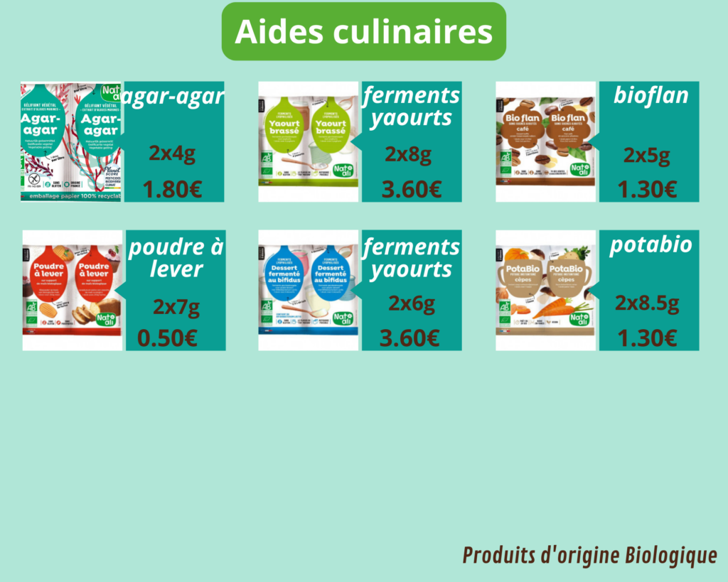 aides culinaires