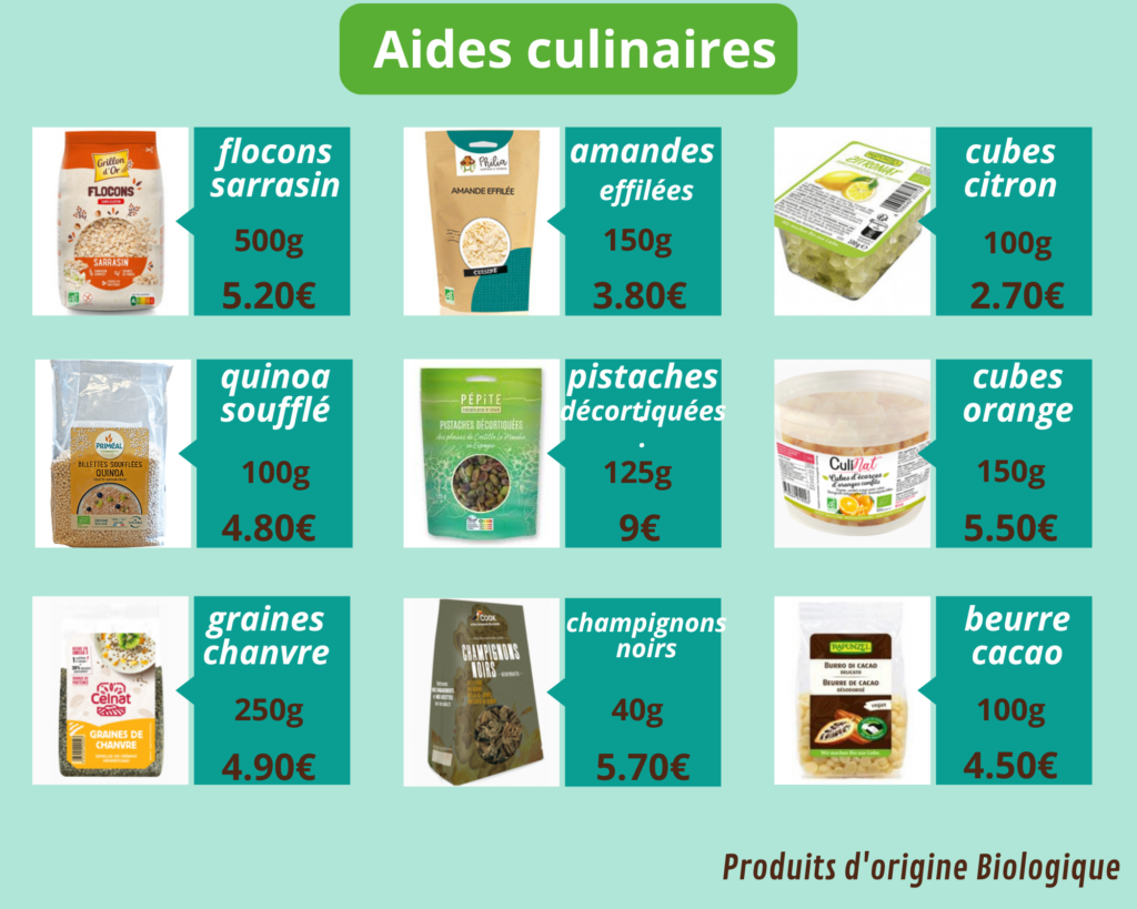 aides culinaires