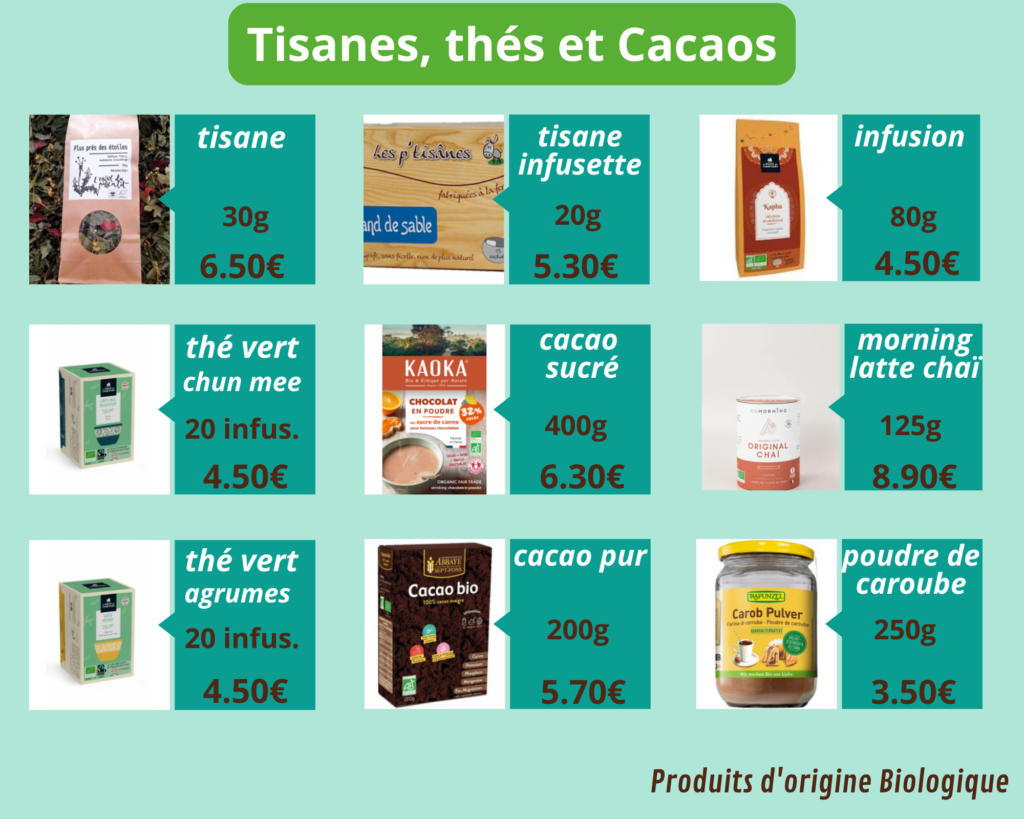 tisanes-thés-cacaos