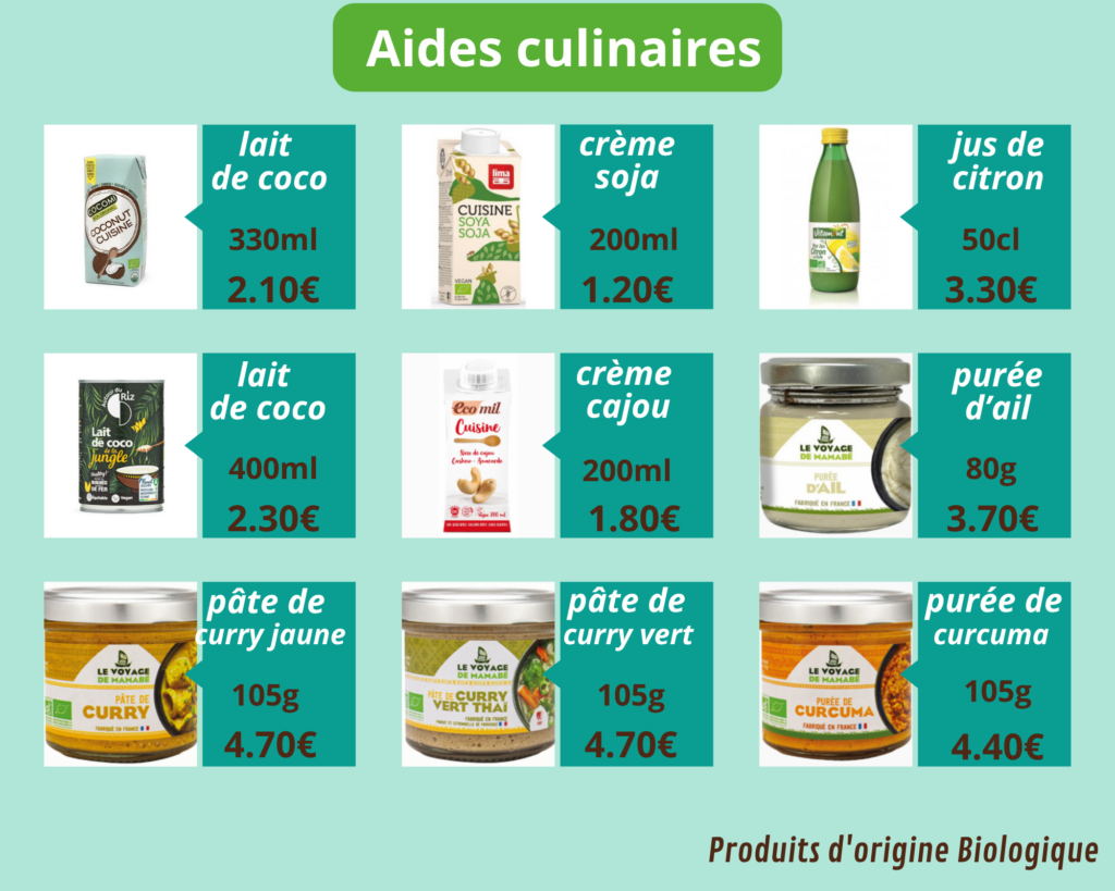 aides culinaires
