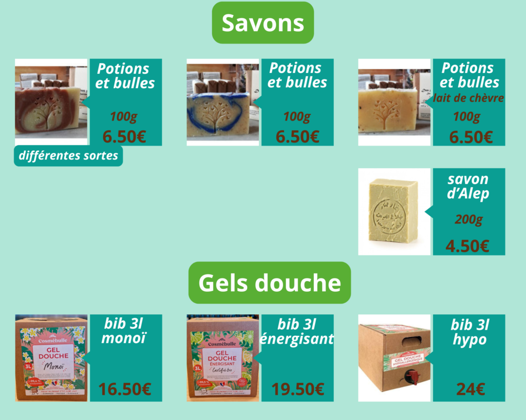 savons-gels douche